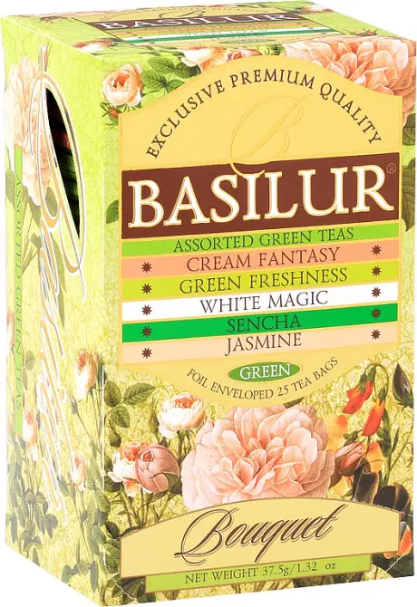 BASILUR Assorted Green Bouquet přebal 25x1,5g