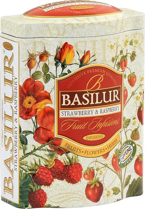 BASILUR Fruit Strawberry & Raspberry plech 100g