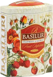 BASILUR Fruit Strawberry & Raspberry plech 100g
