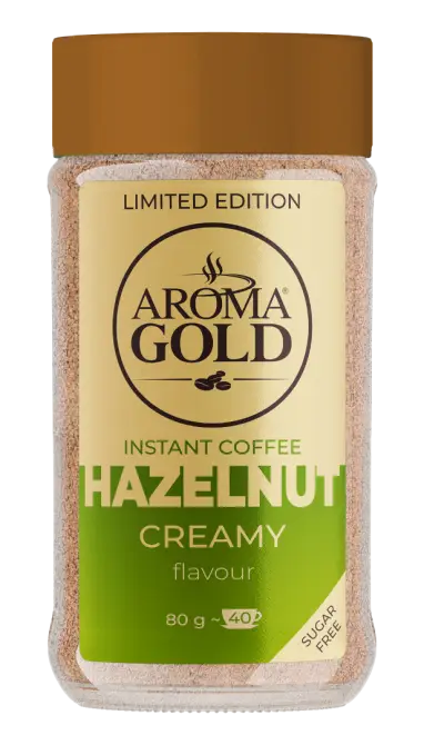 Aroma Gold Instant Hazelnut sklo 80g