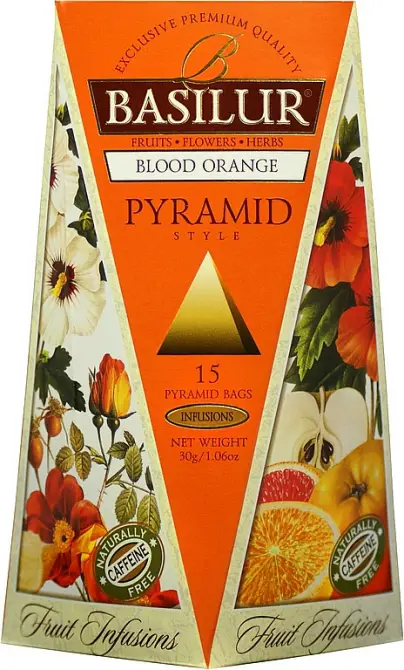 BASILUR Fruit Blood Orange Pyramid 15x2g