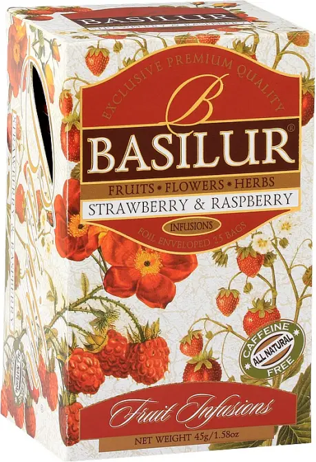 BASILUR Fruit Strawberry & Raspberry přebal 25x1,8g