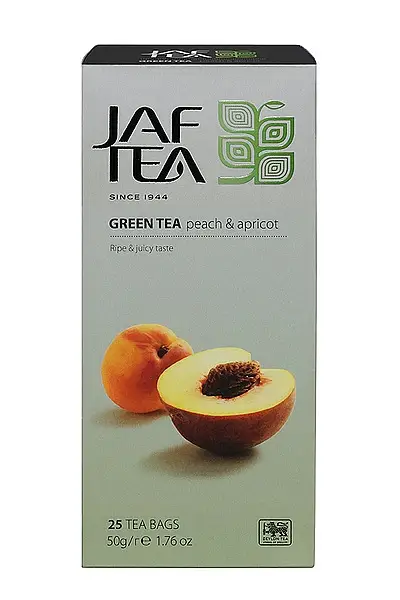 JAFTEA Green Peach Apricot nepřebal 25x2g
