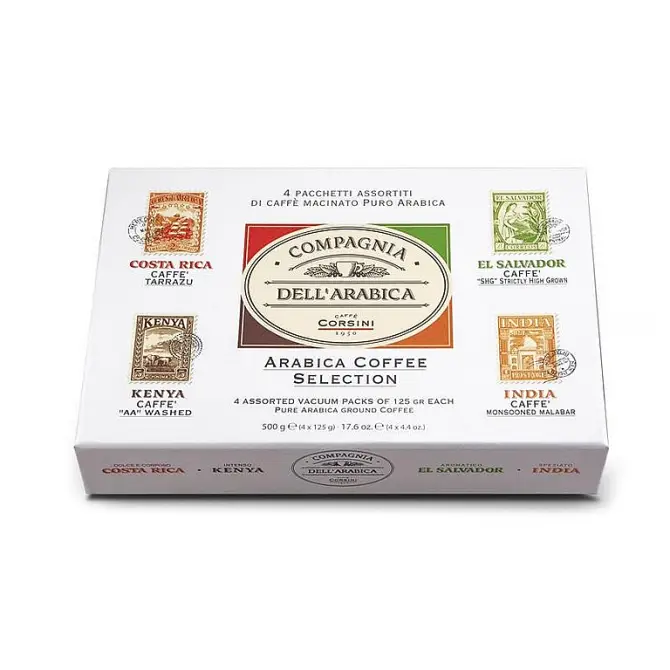 Corsini Arabica Coffee Selection Paper Gift Pack 4x125g