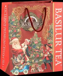 BASILUR papírová taška VÁNOČNÍ 23cm x 28cm x 12 cm