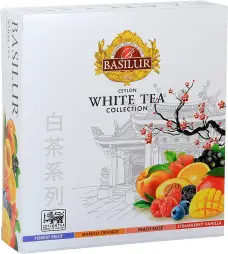BASILUR White Tea Assorted přebal 40 gastro sáčků