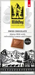 MILKBOY SWISS Mléčná čokoláda Lemon & Ginger 85g