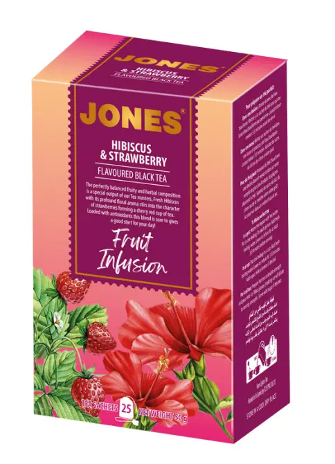 JONES Black Hibiscus & Strawberry přebal 25x2g