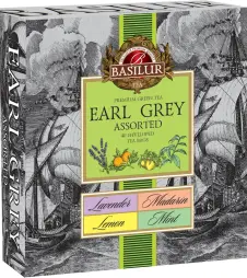 BASILUR Earl Grey Green Assorted přebal 40 gastro sáčků