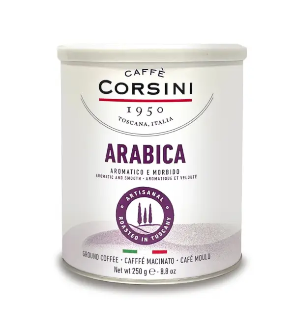 Corsini Toscana Arabica mletá plech 250g