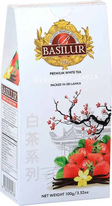 BASILUR White Tea Strawberry Vanilla papír 100g